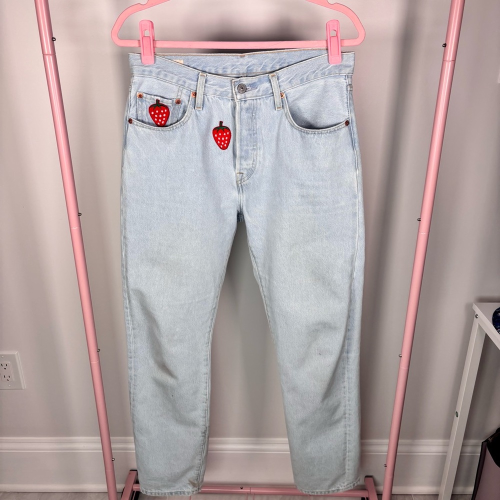 Levi's 501 W28 L39 Light Blue Jeans